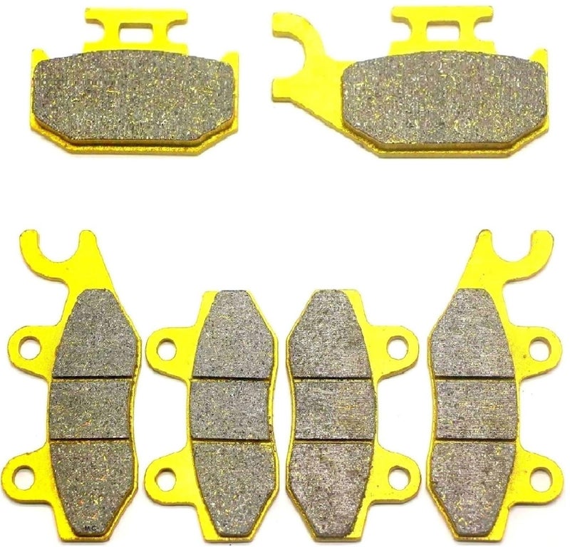 Master Chen Front Rear Brake Pads Brakes for Yamaha Rhino 660 YXR 660 2004 2005 2006 2007 / Raptor 700 YFM700 R 2006 2007 2008 2009 2010 2011 2012 / Rhino 450 YXR450 2006 2007 2008 2009 MC0004 - Image 1